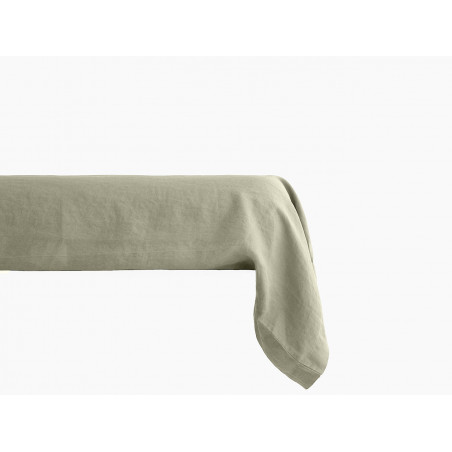 Taie de traversin en coton lavé - Palace - 43 x 195 cm - Vert pâle