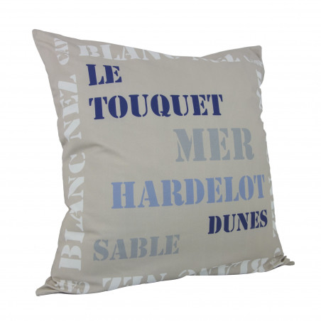 Coussin en coton déhoussable - Le Touquet - 60 x 60 cm