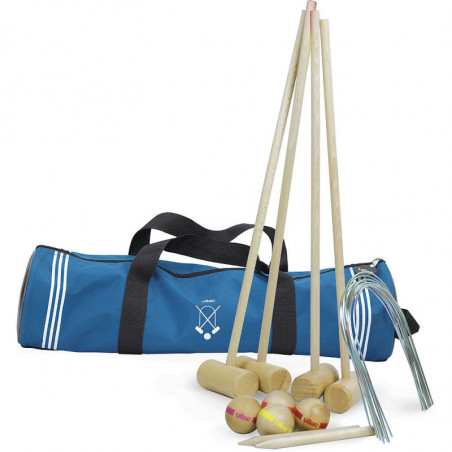 Croquet junior 4 joueurs - H 60 cm - Bleu