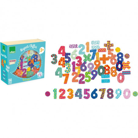 Magnets chiffres 56 pcs - 15 x 14 x 6 cm - Jeux éducatifs