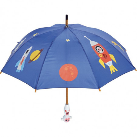 Parapluie cosmonaute - Ingela P.Arrhenius - H 67 cm - Bleu