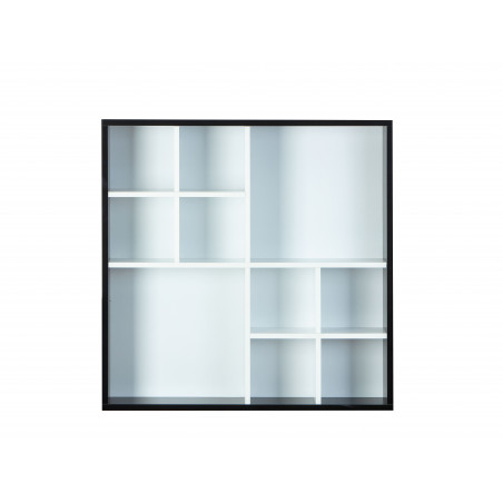 Etagère murale Decem - 70 x 13 x 70 cm - Noir et Blanc