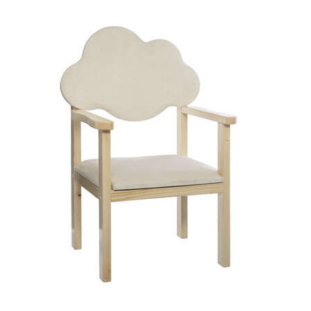 Chaise nuage pour enfant - 40,5 x 33,5 x 63 cm - Crème