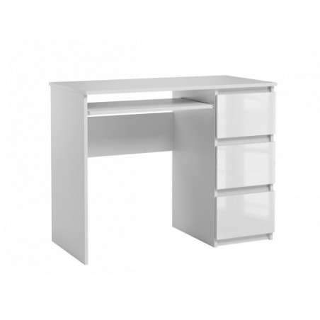 Bureau - Heini - 76 x 90 x 50 cm - Blanc brillant