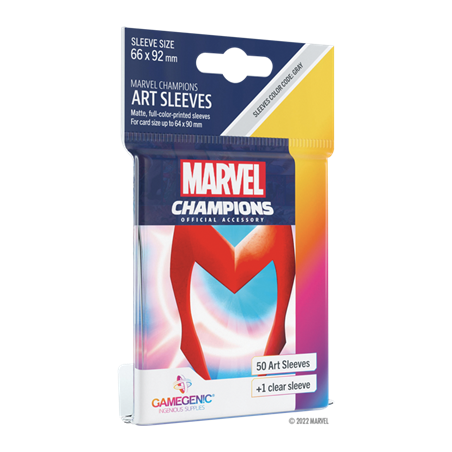 Marvel Champions - 50 Protèges-cartes Scarlet Witch - 6,6 x 9,2 cm