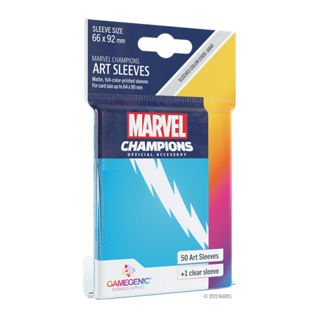 Marvel Champions - 50 Protèges-cartes Vif-Argent - 6,6 x 9,2 cm