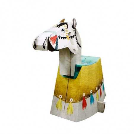 Siège à bascule - Cheval - 50 × 30 × 45 cm - Carton