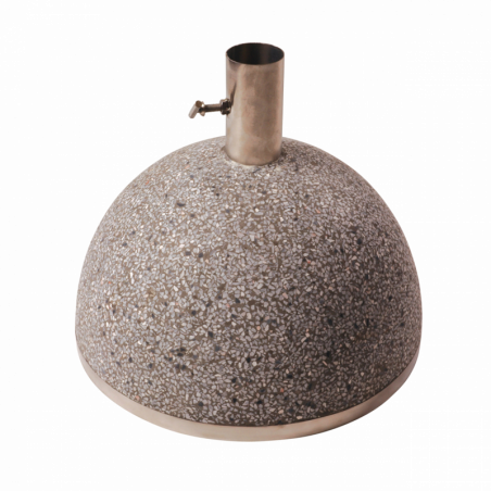 Pied de parasol en granit - D. 35,5 cm x H. 25,5 cm - Gris