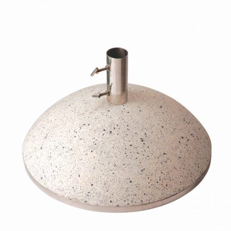 Pied de parasol en granit - D. 50 cm x H. 30 cm - Blanc