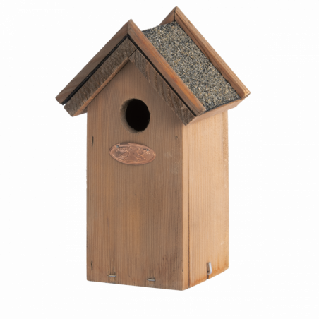 Nichoir pour Roitelet en bois - 11,3 x 16 x 21,5 cm - Marron