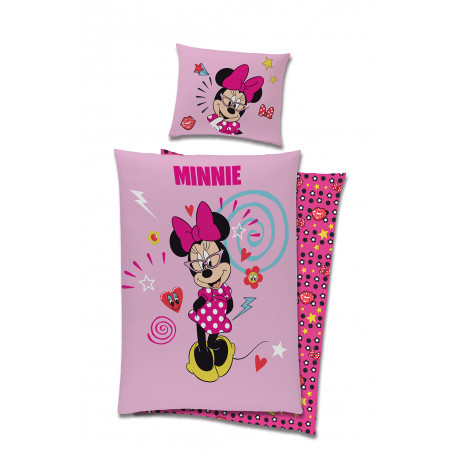 Parure de lit Minnie Mouse - 140 x 200 cm - Rose