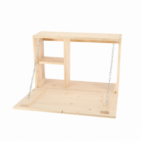 Table murale en bois - 56 x 58 x 38,3 cm - Beige