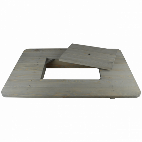 Plateau en bois - 57,4 x 78 x 7,5 cm - Gris