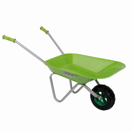 Brouette pour enfant - L 40 x l 76,5 x H 43 cm - Vert