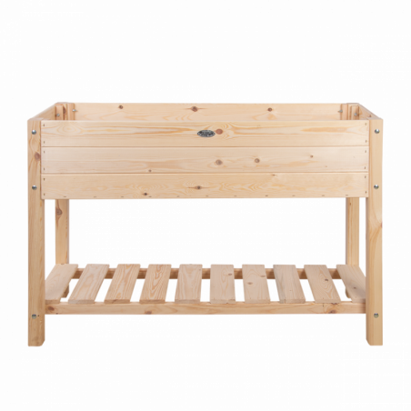 Carré potager en bois naturel L - L 40,6 x l 118,6 x H 78 cm - Beige