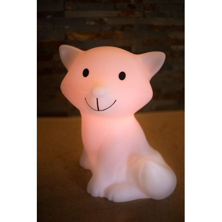 Veilleuse lampe de chevet renard - 36 × 32 × 46 cm - Blanc