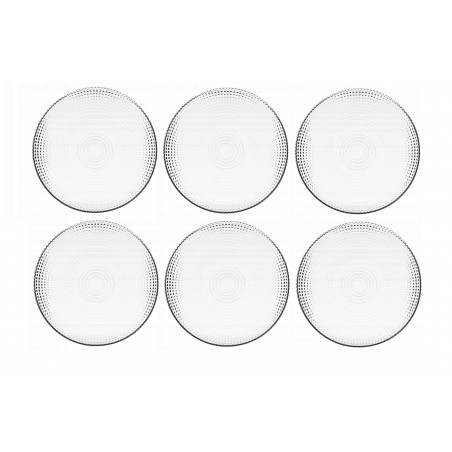 Lot de 6 assiettes à dessert D 19 cm - Génération - Verre