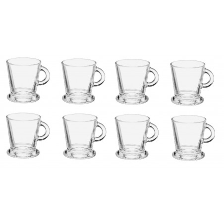 Lot de 8 tasses espresso - 8 cl - Verre