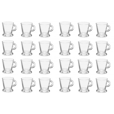 Lot de 24 tasses espresso - 8 cl - Verre