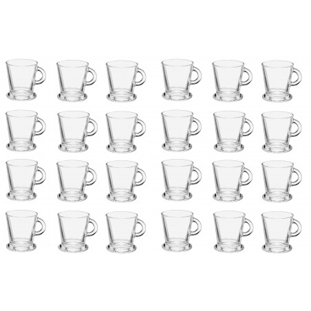 Lot de 24 tasses espresso - 8 cl - Verre