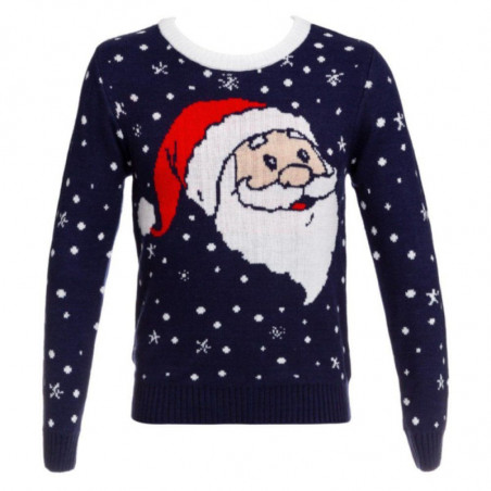 Pull de Noël pour homme - L/XL - Bleu