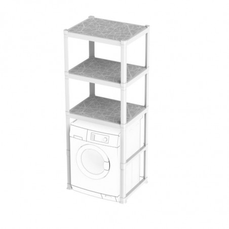 Etagère modulable dessus de machine à laver - H 184 cm - Ultra résistante jusqu'à 180kg de charge
