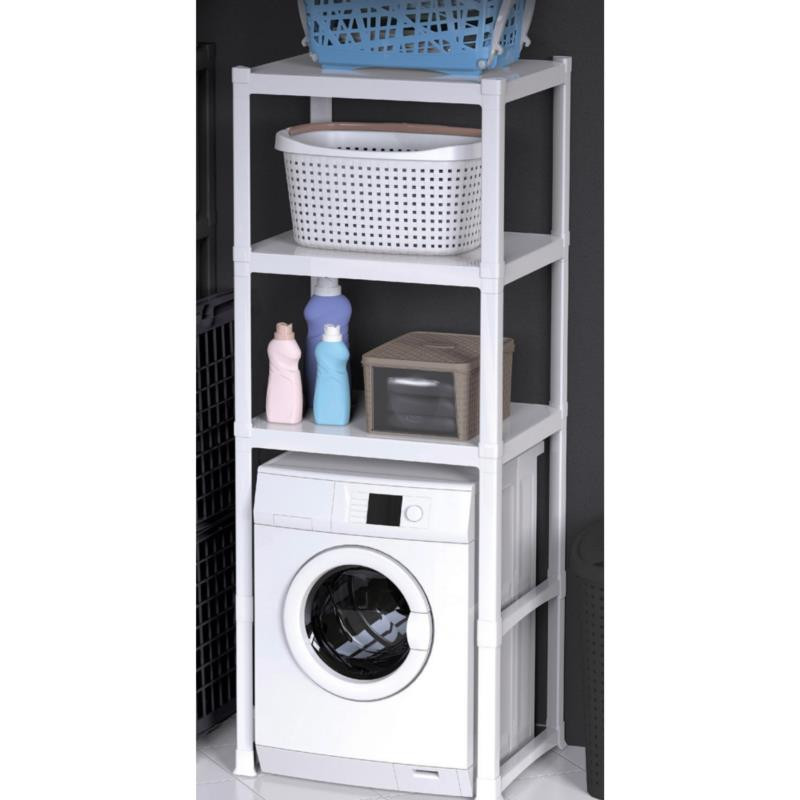 Etagère modulable dessus de machine à laver - H 184 cm - Ultra résistante  jusqu\'à 180kg de charge