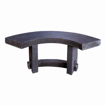 Banc pour bol à feu - L 46 x l 112,5 x H 45,5 cm - Noir