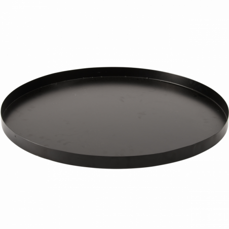 Plateau rond pour cendres - D 59,5 x H 3,2 cm - Noir