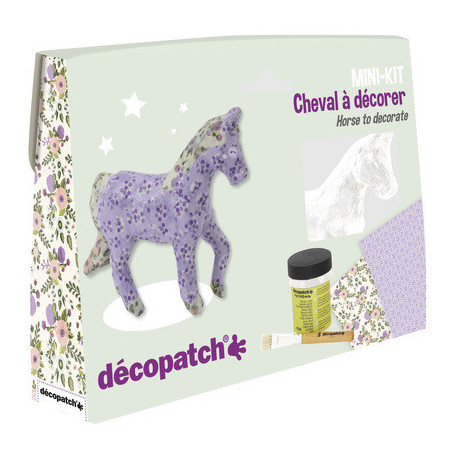 Mini-kit Cheval à décorer soi-même - Dès 5 ans - Kit complet loisir créatif Décopatch DIY