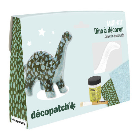 Mini-kit Dinosaure à décorer soi-même - Dès 5 ans - Kit complet loisir créatif Décopatch DIY