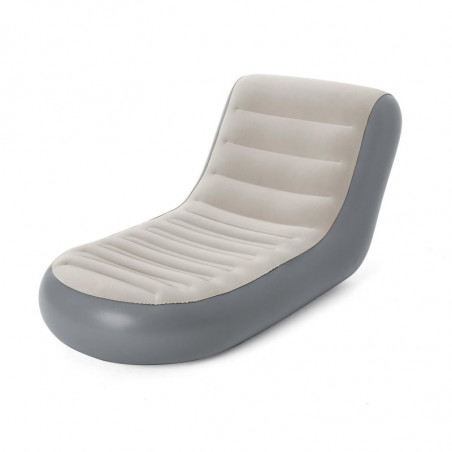 Fauteuil chaise longue gonflable Bestway - Intérieur / extérieur - Gris - L 165 cm