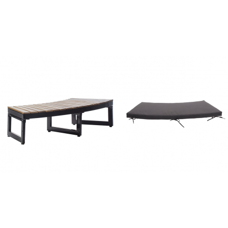 Banc marche pieds avec coussin pour spa - L 109 x P 40 x H 30 cm