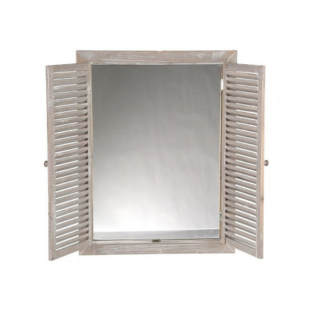 Miroir à volets - 50 x 65 cm - Beige