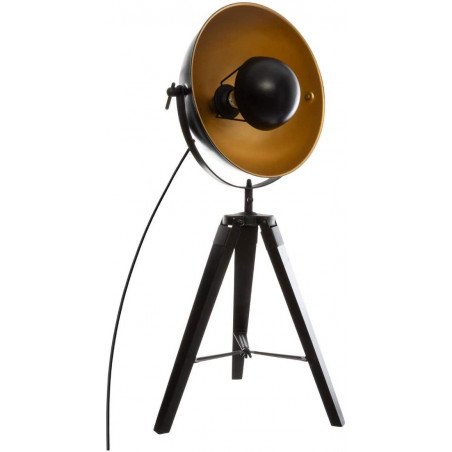 Lampe sur trépied - Lahti - H 70 cm - Noir