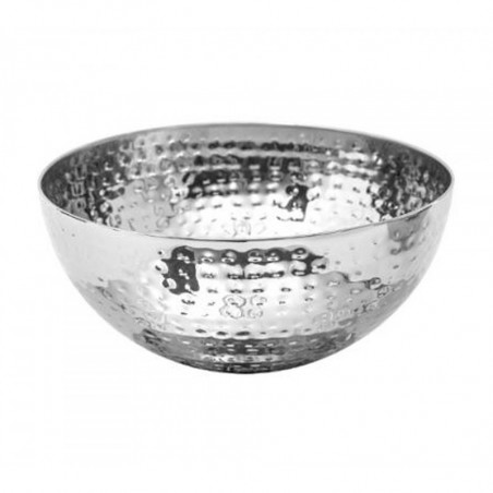 Saladier en inox martelé - D 29 cm - Argenté