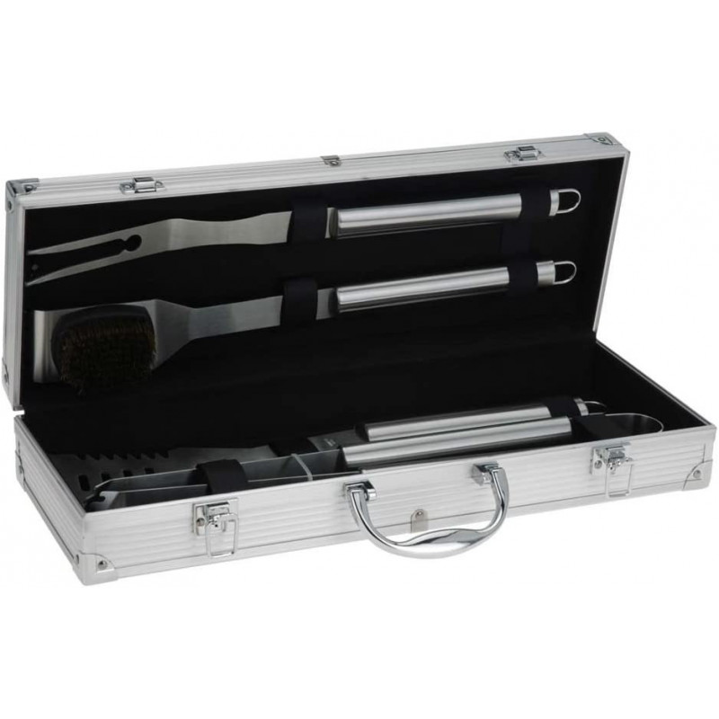 Malette de 4 ustensiles de Barbecue - Tout inox