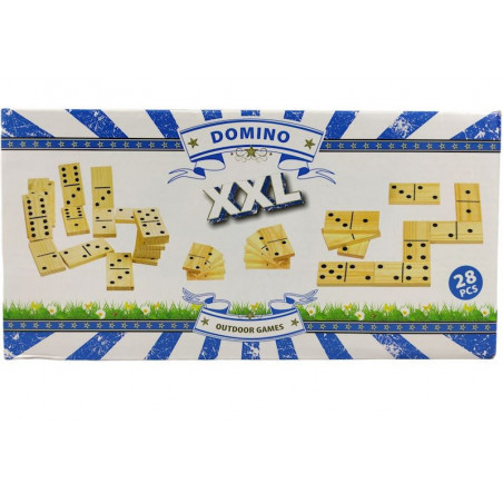 Jeu de dominos géants en bois - 28 dominos XXL en pin