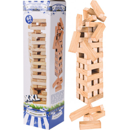 Jeu d'empilage en bois 60 pcs - Tour XXL