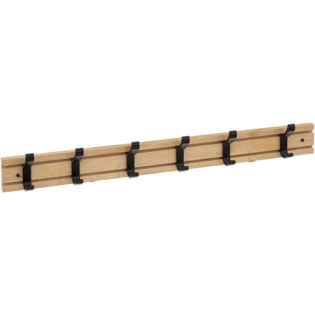 Patère en bambou 6 crochets - Beige - Porte manteaux - L 60 cm