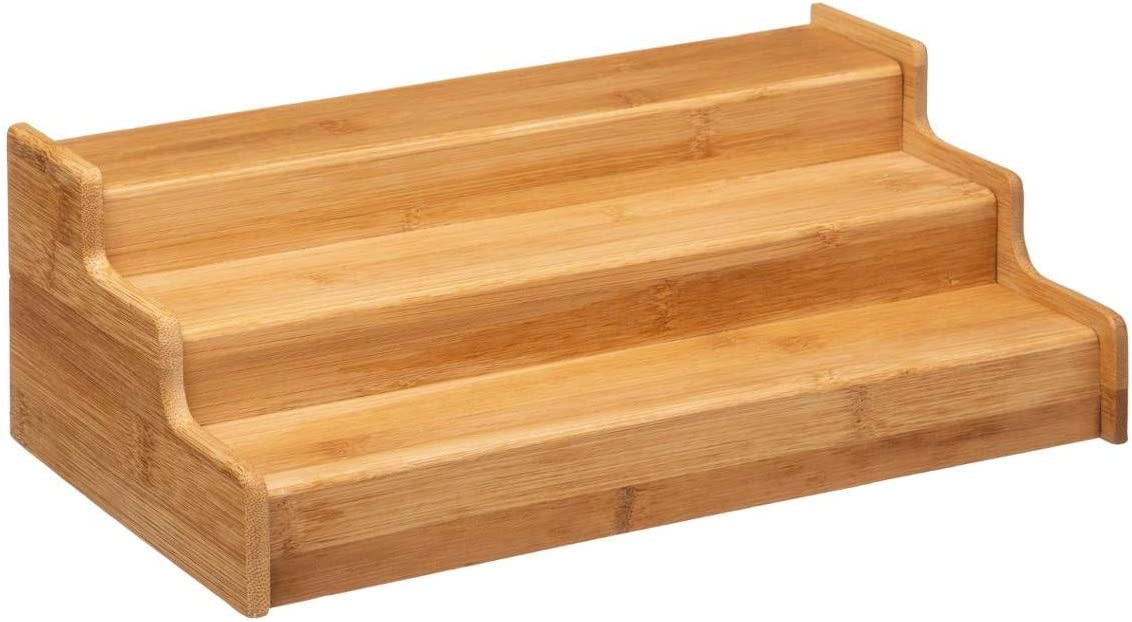 Étagère Épices Bois Extensible 3 Étages - Rangements à Épices