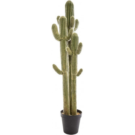 Cactus de décoration à 3 troncs - Vert - H 148 cm