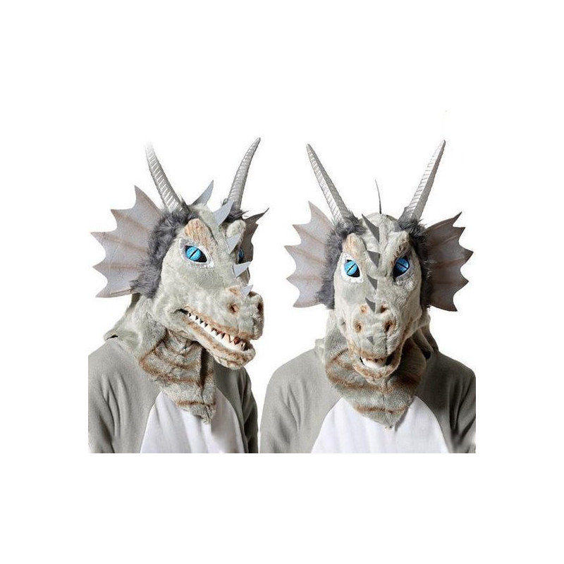 Masque articulé - Dragon - Gris