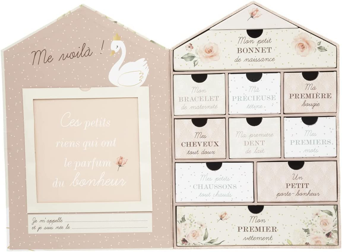 Maison coffret naissance Rose - Atmosphera For Kids