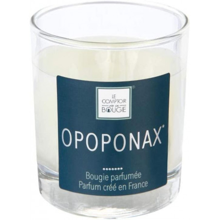 Bougie parfumée en verre Elea - Parfum opoponax - 190 gr - H 9.5 cm