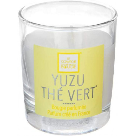 Bougie parfumée en verre Elea - Parfum yuzu thé vert - 190 gr - H 9.5 cm