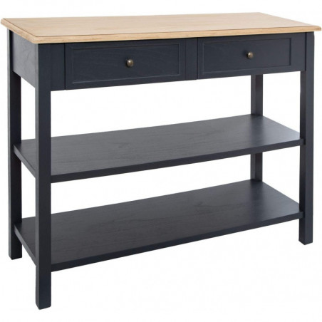 Console 2 tiroirs Damian en bois - Gris - L 110 x P 40 x H 85 cm