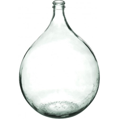 Vase dame Jeanne en verre recyclé - Transparent - D 40 x H 56 cm