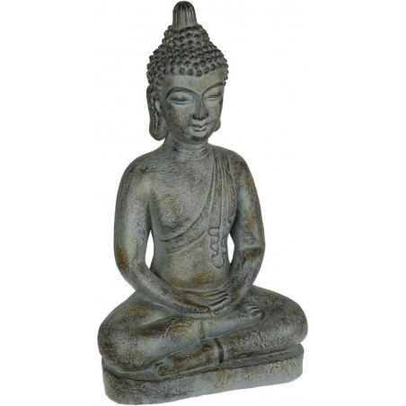 Statue de Bouddha assis grand modèle - Gris - H 65 cm