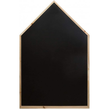 Tableau ardoise en forme de maison - Noir - L 75,5 x H 116,5 cm - Collection enfance